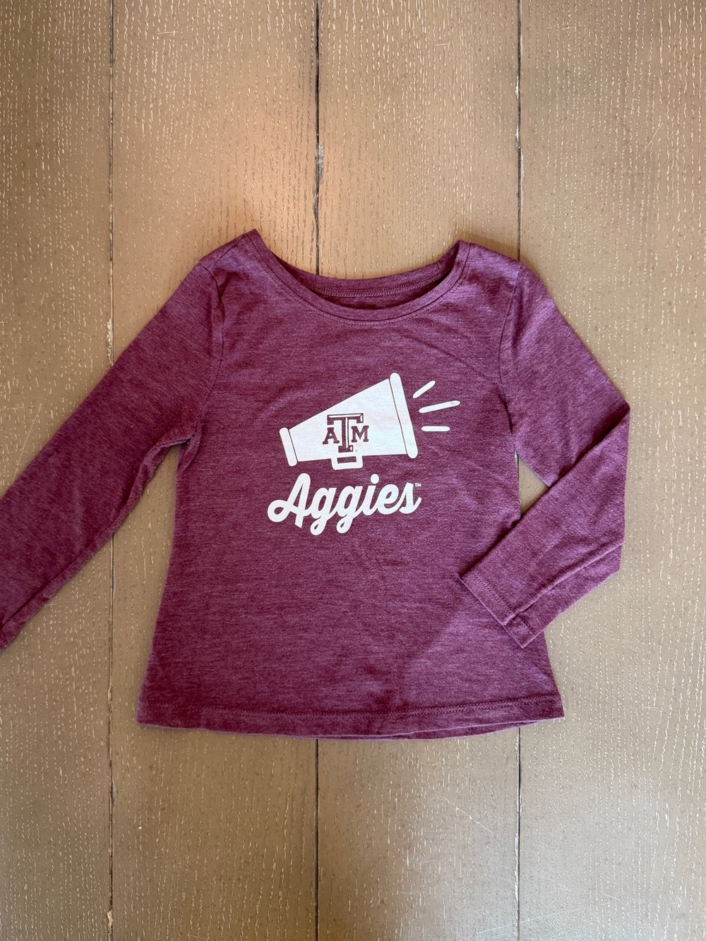 National Collegian Kids Texas A&M Aggies Long Sleeve Shirt Girls Size 3T